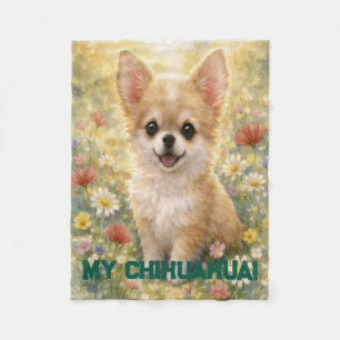 Polaire Couverture personnalisable pour chiot Chihuahua