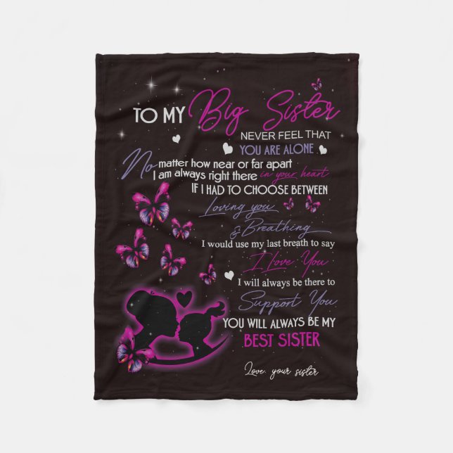 Polaire Couverture Personnalisée À Ma Soeur Couverture Fle (Devant)