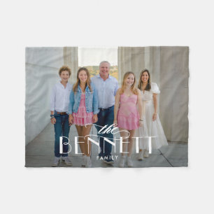 Polaire Couverture personnalisée avec photo de famille