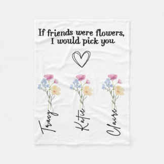 Polaire Couverture personnalisée de fleurs à jeter, cadeau