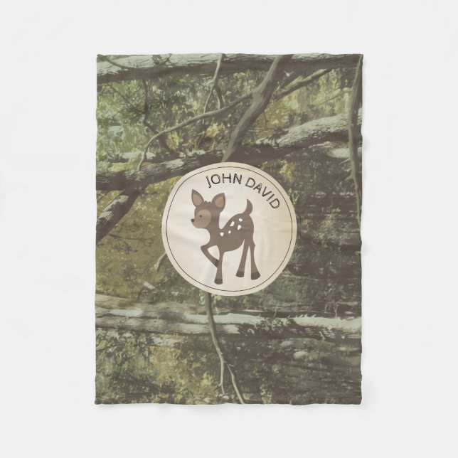 Polaire Couverture personnalisée d'ouatine de cerfs (Devant)