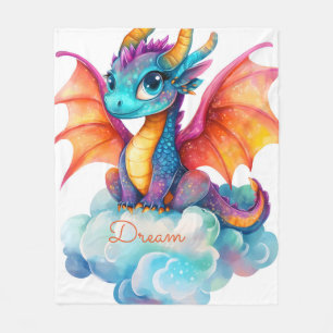 Polaire Couverture personnalisée fille dragon : Douce flan