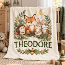 Couverture personnalisée pour bébé avec des animau