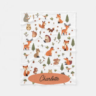 Polaire Couverture personnalisée pour bébé Bohème Forestiè