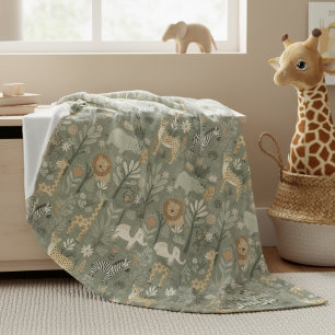 Polaire Couverture personnalisée Tribal Safari Jungle ID12