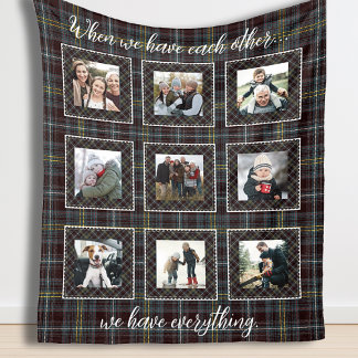 Polaire Couverture photo familiale en Patchwork rustique P