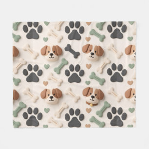 Polaire Couverture pour animaux en molleton à empreinte de