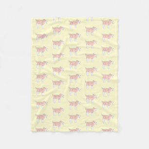 Polaire Couverture pour bébé chien heureux (Jaune petit)