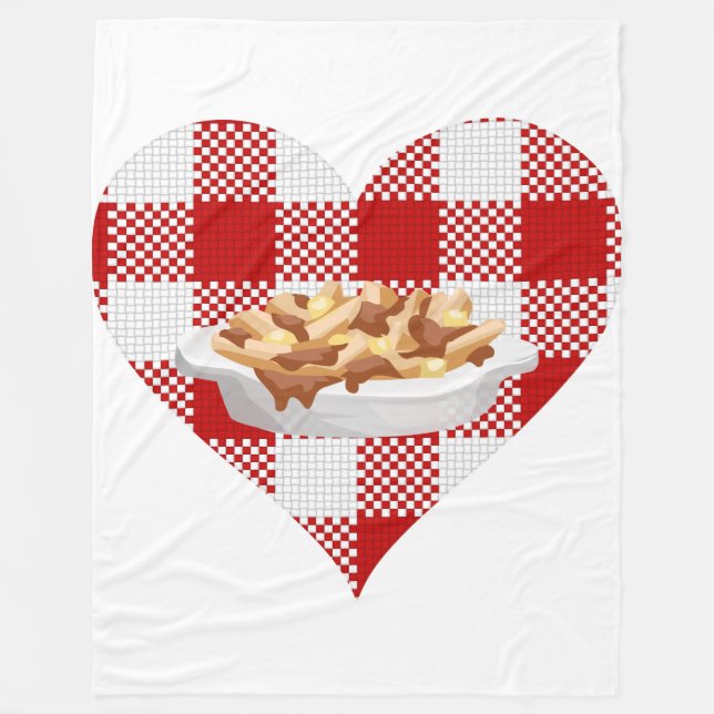Polaire couverture poutine d'amour (Devant)