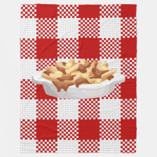 Polaire couverture poutine plaid