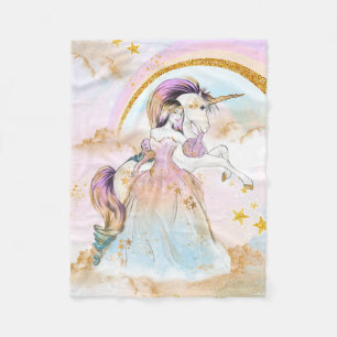 Polaire Couverture Princesse Licorne