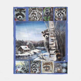 Polaire Couverture Raccoon