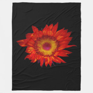Polaire Couverture rouge lumineuse d'ouatine de noir de