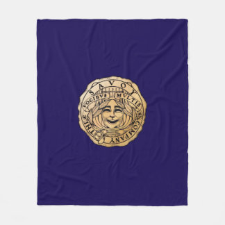 Polaire Couverture Savoy Logo bleu marine