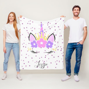 Polaire Couverture Unicorne   Face de licorne