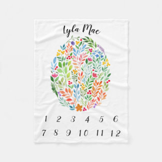 Polaire Couverture verticale d'étape importante de bébé