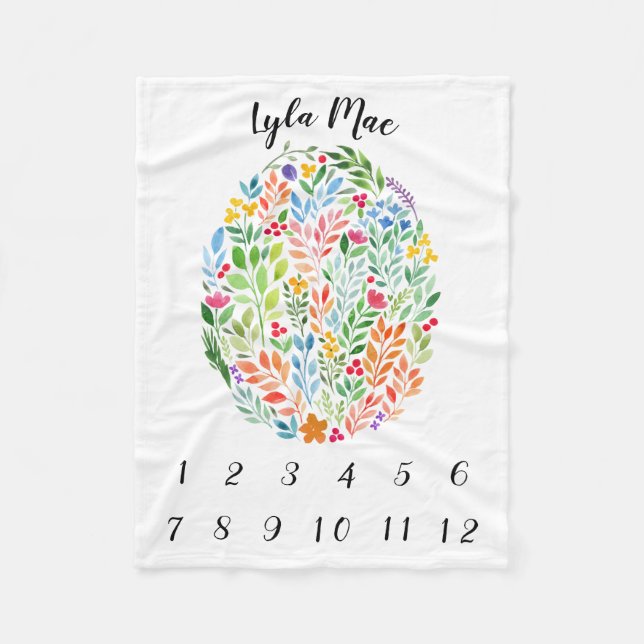 Polaire Couverture verticale d'étape importante de bébé (Devant)