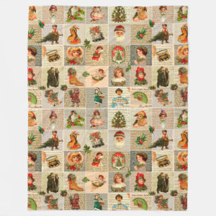 Polaire Couverture vintage d'ouatine de Noël, grande