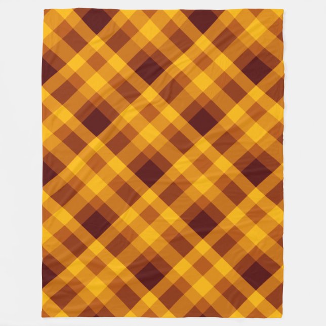 Polaire Cute Citrouille Orange Plaid Grosse couverture en  (Devant)