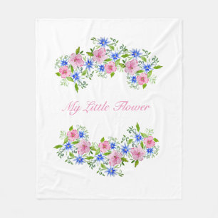 Polaire Cute printemps fleurie motif bébé couverture