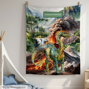 Polaire Dinosaur préhistorique couverture Cadeaux Garçons 