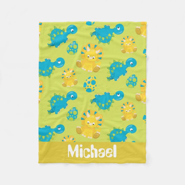 Polaire Dinosaure préhistorique motif bébé couverture (Devant)