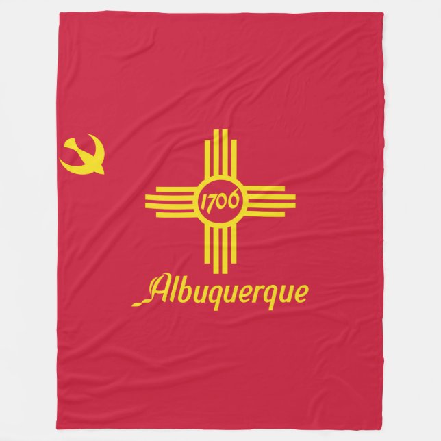 Polaire Drapeau d'Albuquerque, Nouveau-Mexique Couverture  (Devant)
