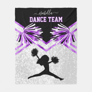 Polaire Équipe de danse Couverture violette, noire et blan