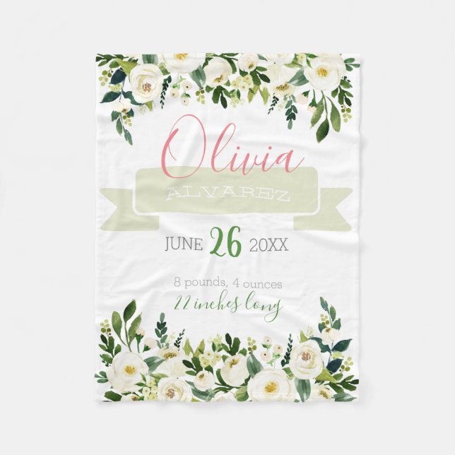 Polaire Faire-part de naissance couverture baby stat (Devant)