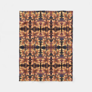 Polaire Feuilles d'Automne Dorées Couverture