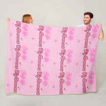 Fille douce grands rêves couverture rose à jeter