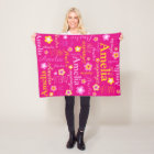 Filles jaune rose nom Amelia couverture de fleurs