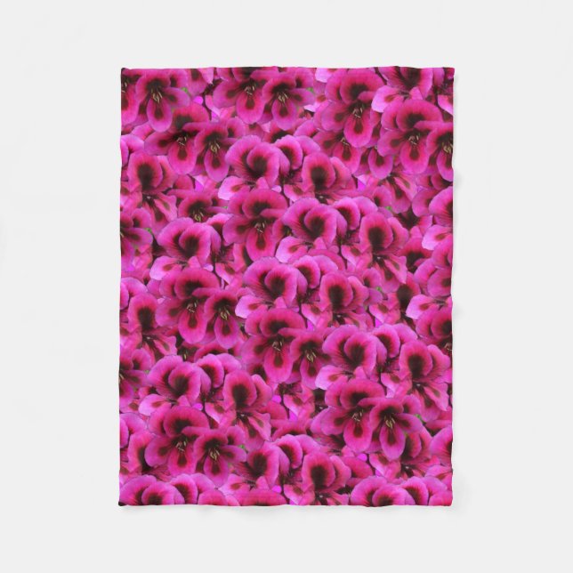 Polaire Fleurs De Géranium Magenta, Petite Couverture En T (Devant)