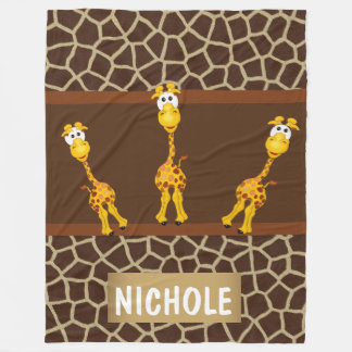 Polaire Girafes lunatiques sur la couverture d'ouatine
