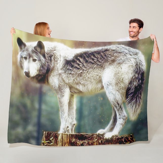 Polaire Grande couverture de loup (S, M, L tailles) (En situation)