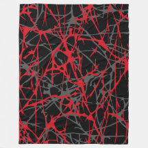 Grande couverture en polaire, moderne, abstrait, r