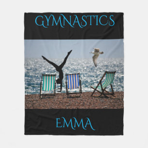 Polaire Gymnastique toison couverture avec nom personnalis