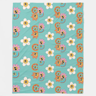 Polaire illustration rose couverture en toison de fleurs r