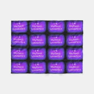 Polaire J'aime la couverture d'ouatine de gymnastique