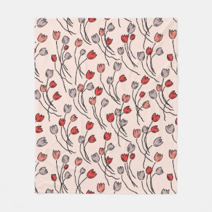Polaire Jardin De Tulipe En Couverture De Toison Rose