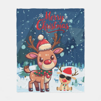 Polaire Jolie couverture de Noël de rennes pour enfants