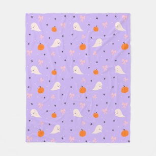 Polaire Jolie couverture Halloween violette à motif de fan