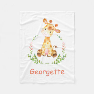 Polaire Jungle de girafe de couverture de l'ouatine de