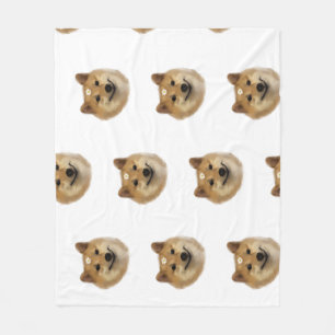 Polaire La couverture de l'Motif Fat Shiba Inu