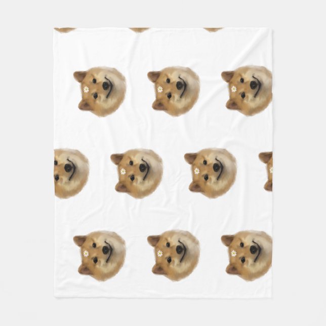 Polaire La couverture de l'Motif Fat Shiba Inu (Devant)