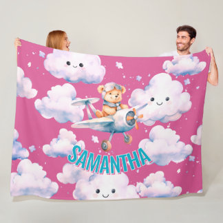 Polaire La couverture sherpa rose foncé Skyward de Baby Be