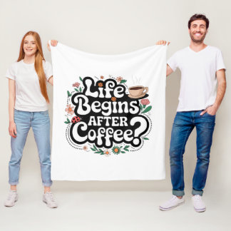 Polaire La vie commence après le café - Couverture confort