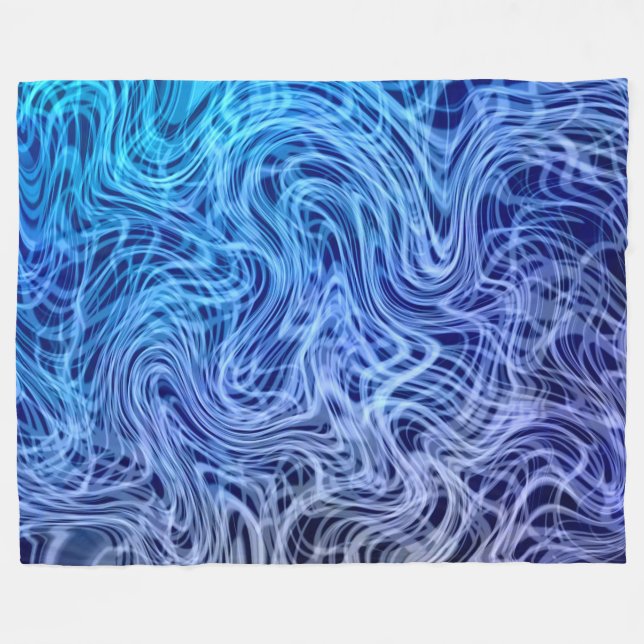 Polaire Linear2 bleu déformé - couverture d'ouatine (Devant (Horizontal))