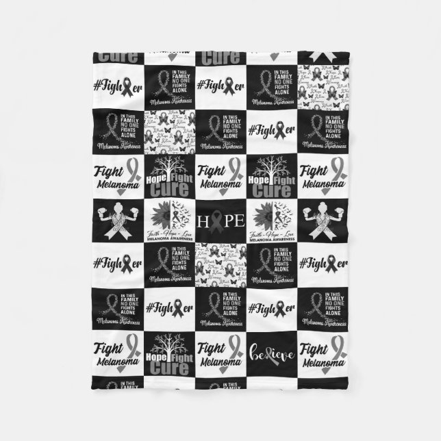 Polaire Melanoma Motif Caro Fleece Jeter la couverture (Devant)