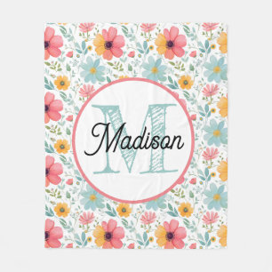 Polaire Monogramme personnaliser la couverture en toison